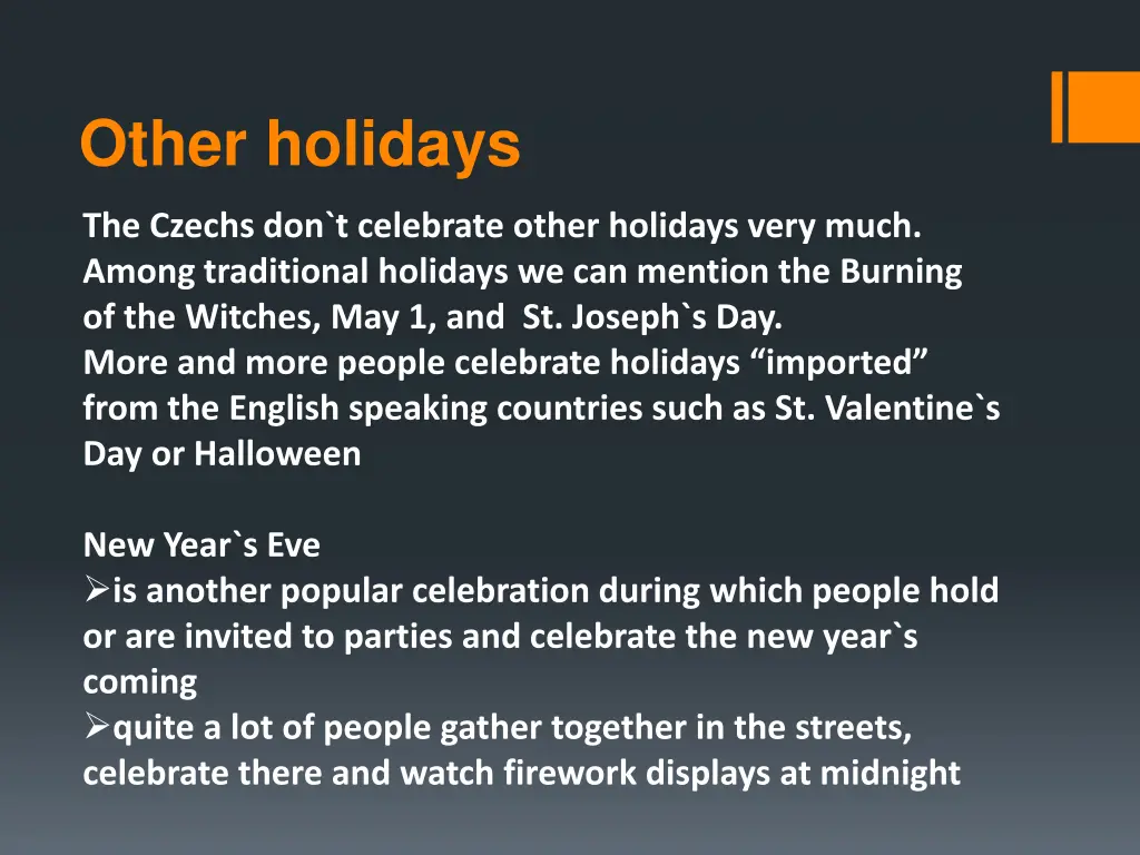 other holidays