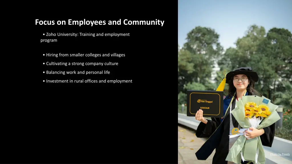 focus on employees and community