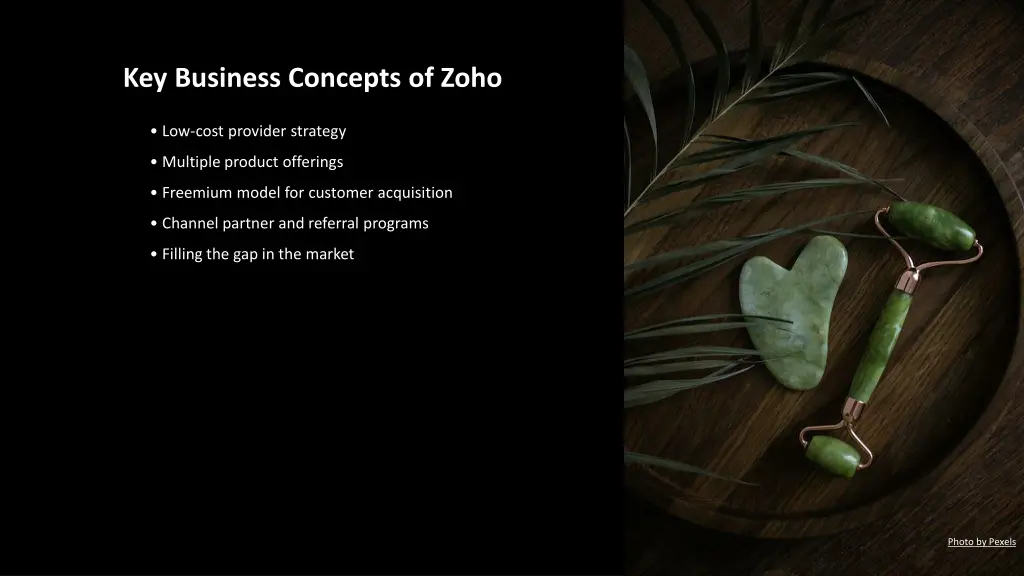 key business concepts of zoho