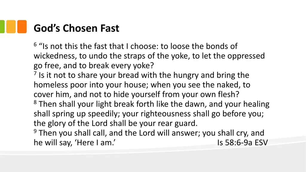 god s chosen fast