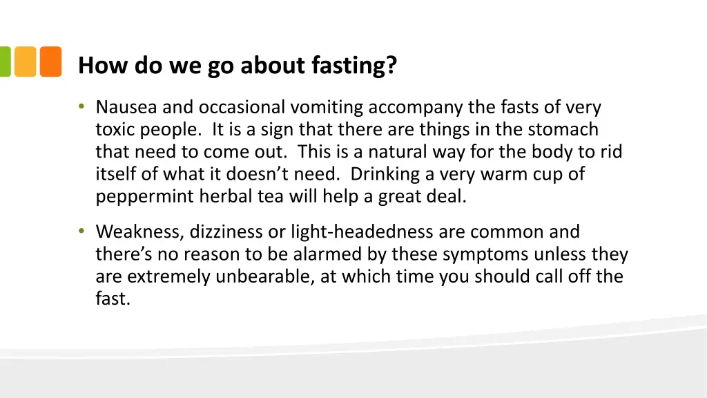 how do we go about fasting 3