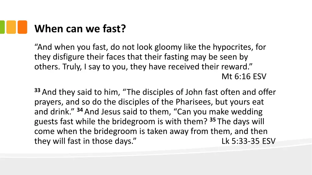 when can we fast