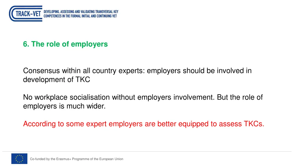 6 the role of employers