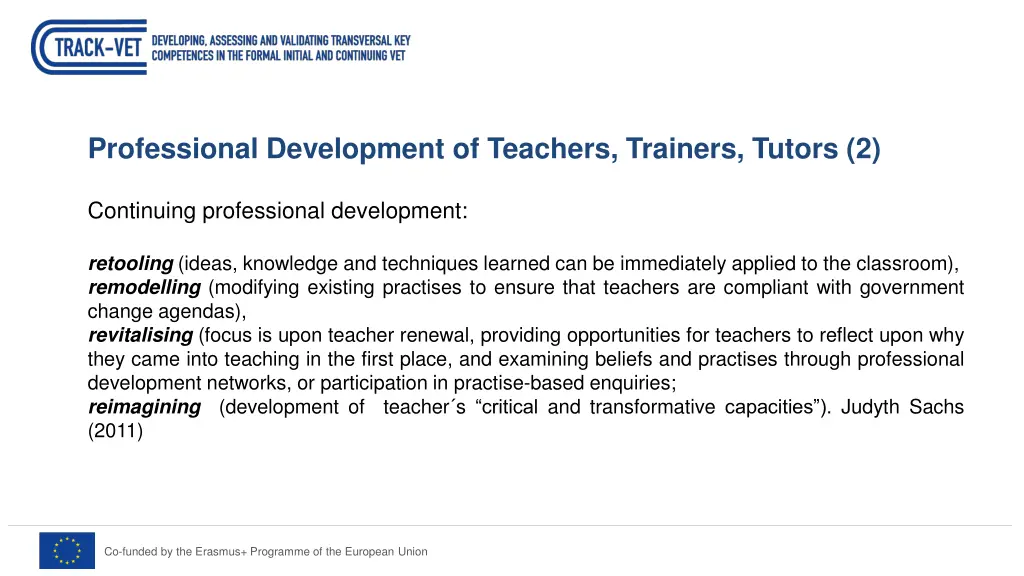 professional development of teachers trainers 1