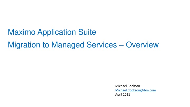 maximo application suite migration to managed