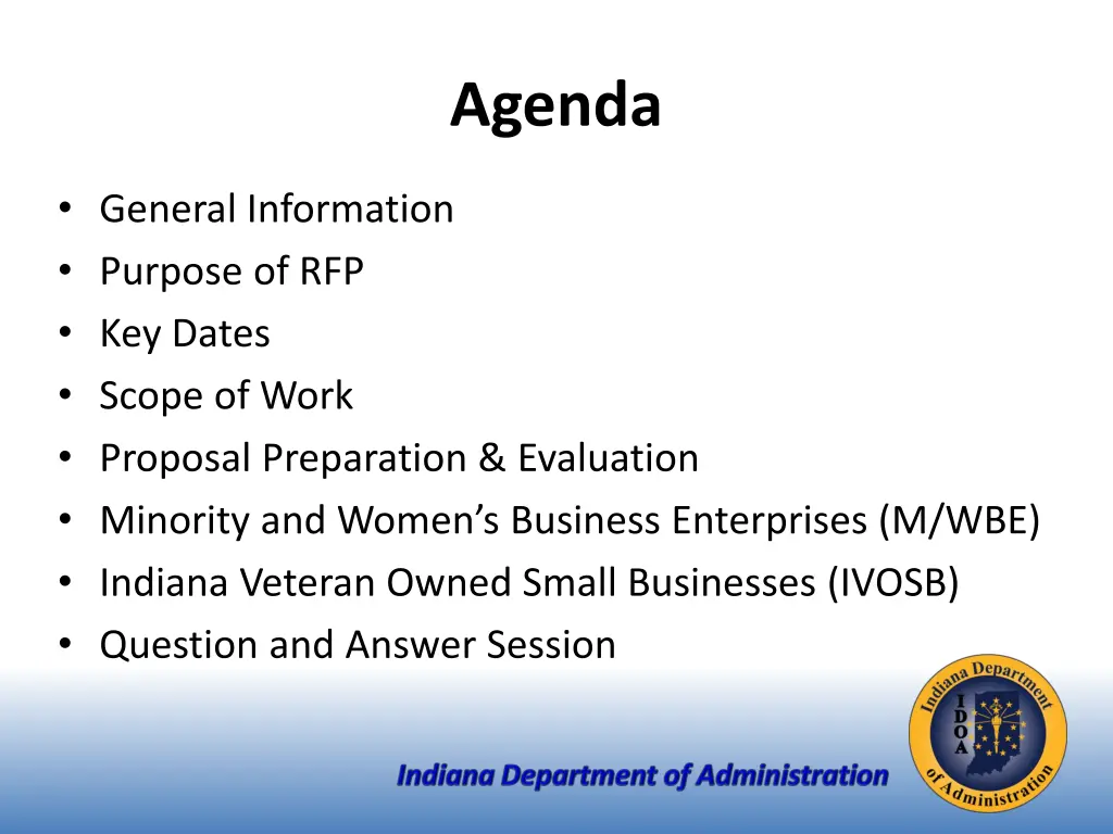 agenda