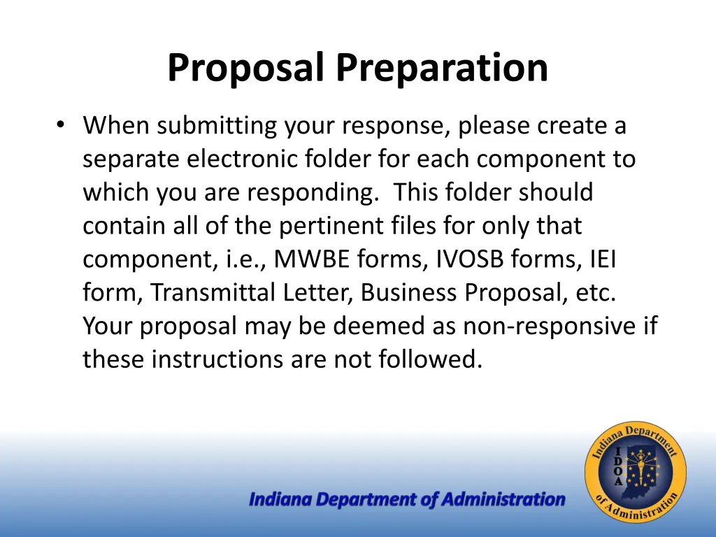 proposal preparation