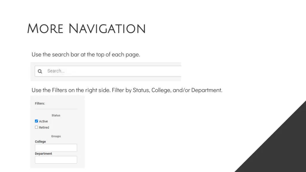 more navigation more navigation