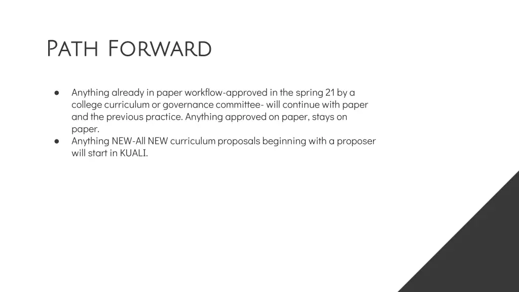 path forward path forward