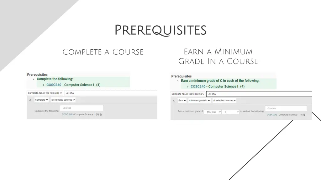 prerequisites prerequisites 1