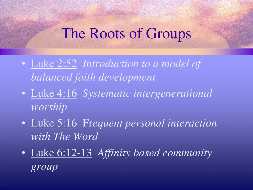 the roots of groups