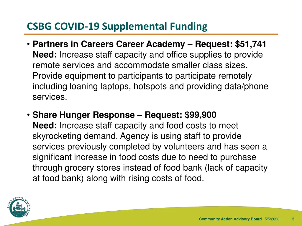 csbg covid 19 supplemental funding 2