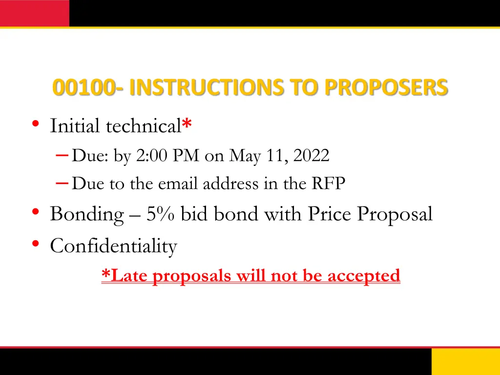 00100 instructions to proposers initial technical