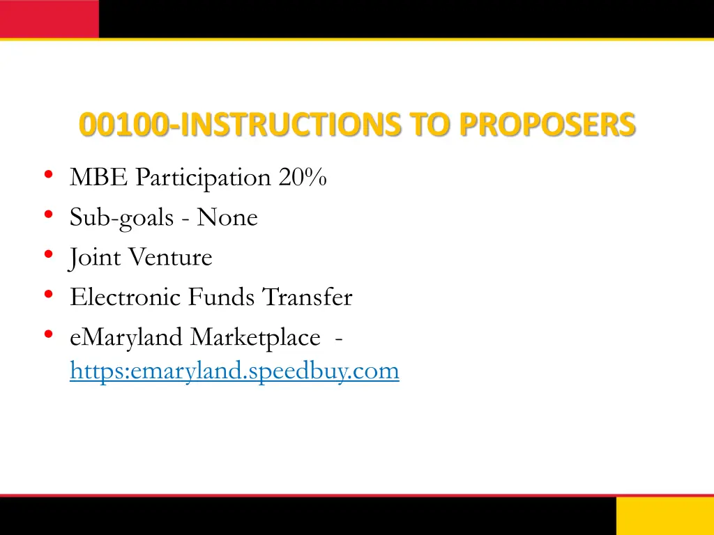 00100 instructions to proposers mbe participation