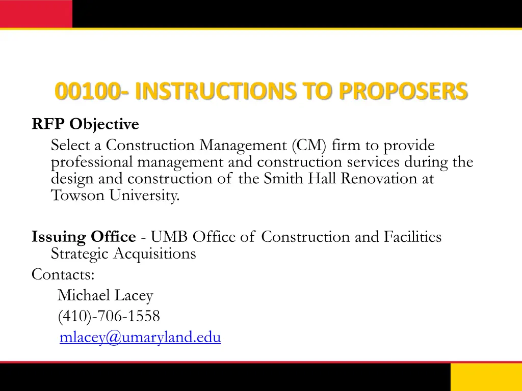 00100 instructions to proposers