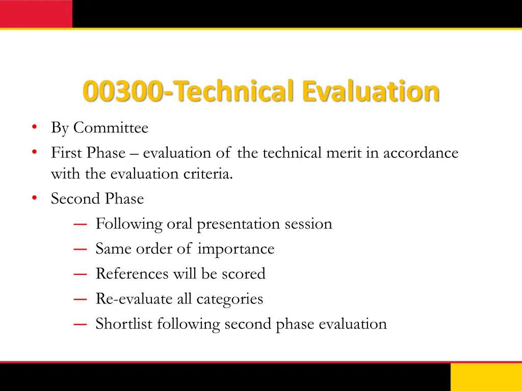 00300 technical evaluation by committee first