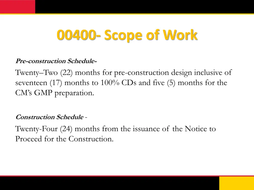 00400 scope of work