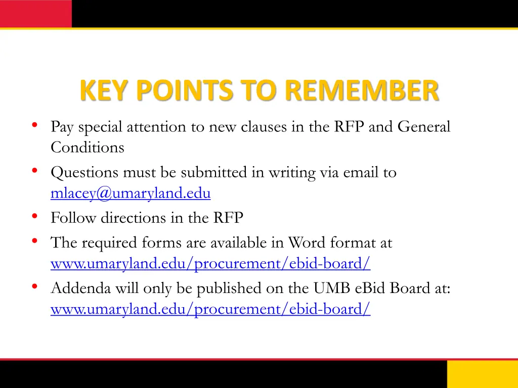 key points to remember pay special attention
