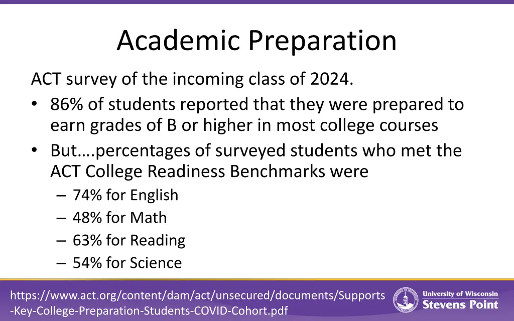 academic preparation