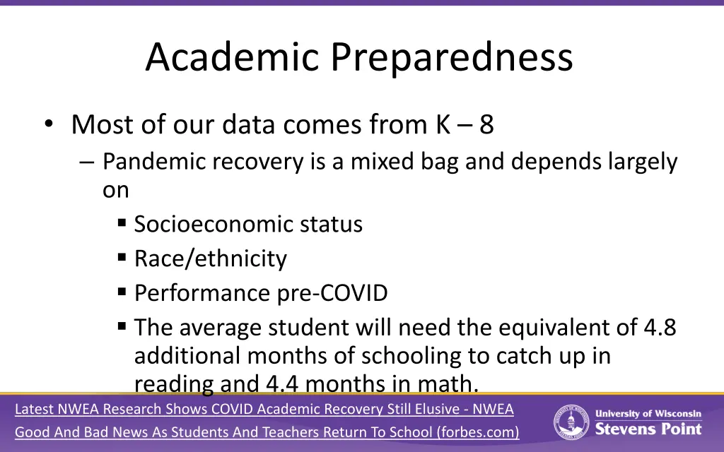 academic preparedness