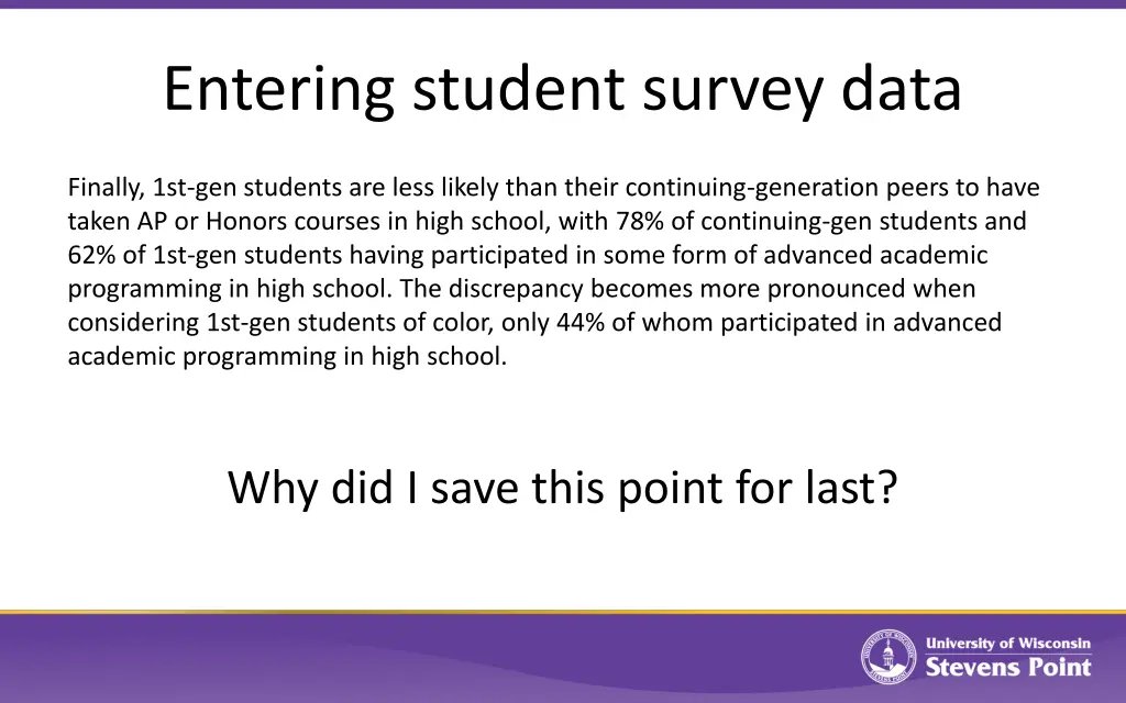 entering student survey data 3