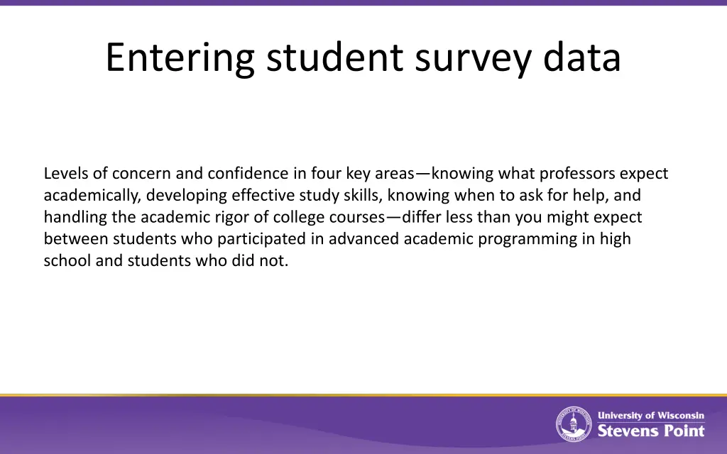 entering student survey data 4