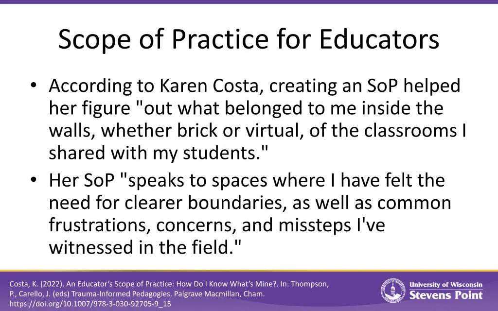 scope of practice for educators