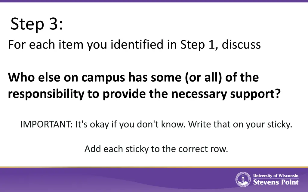 step 3 for each item you identified in step
