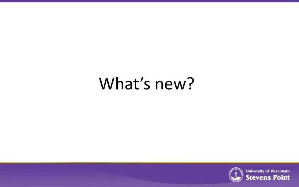 what s new