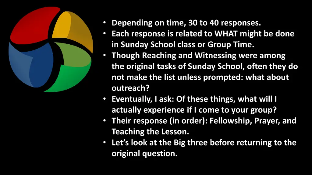 depending on time 30 to 40 responses each