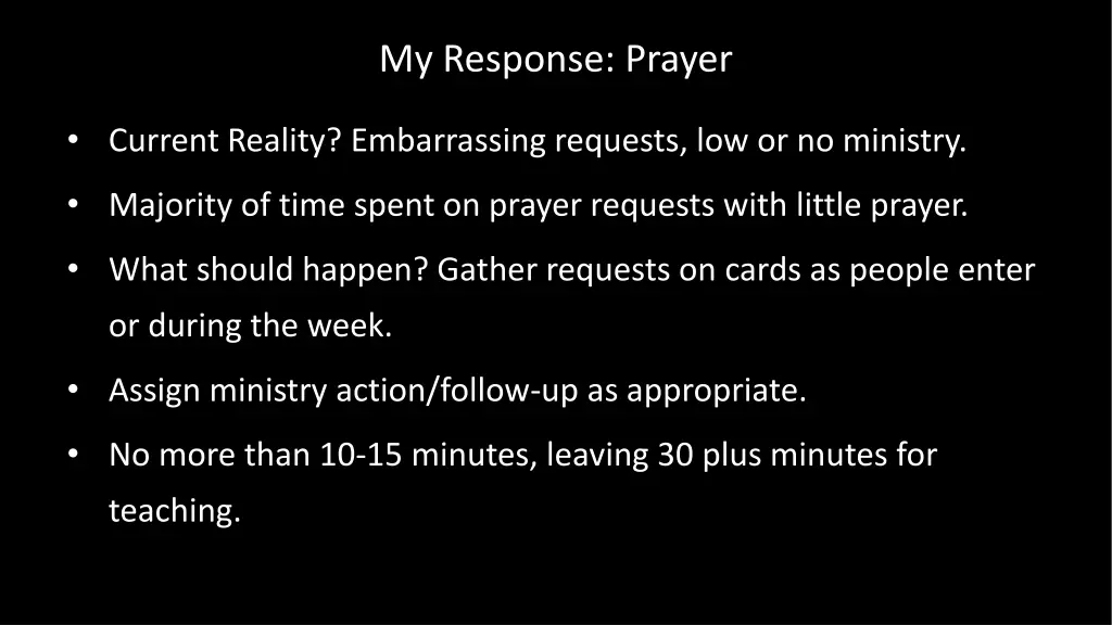 my response prayer