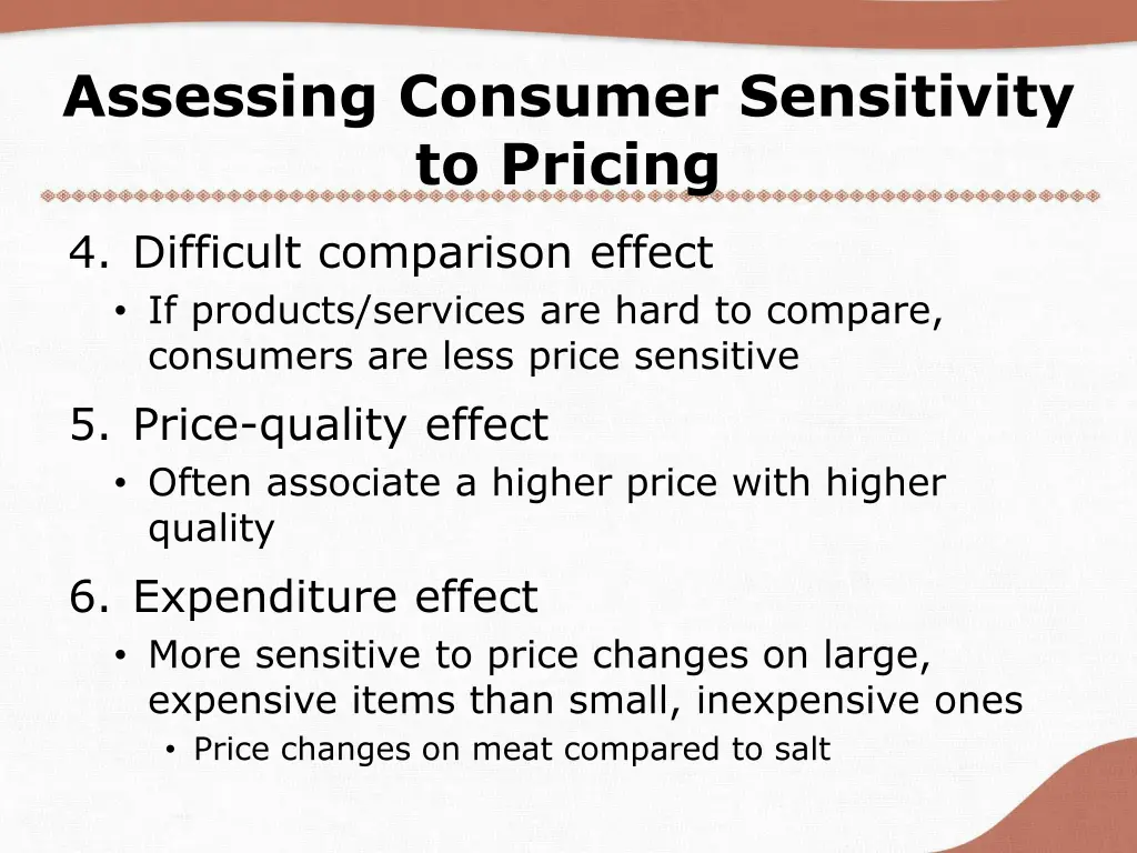 assessing consumer sensitivity to pricing 1