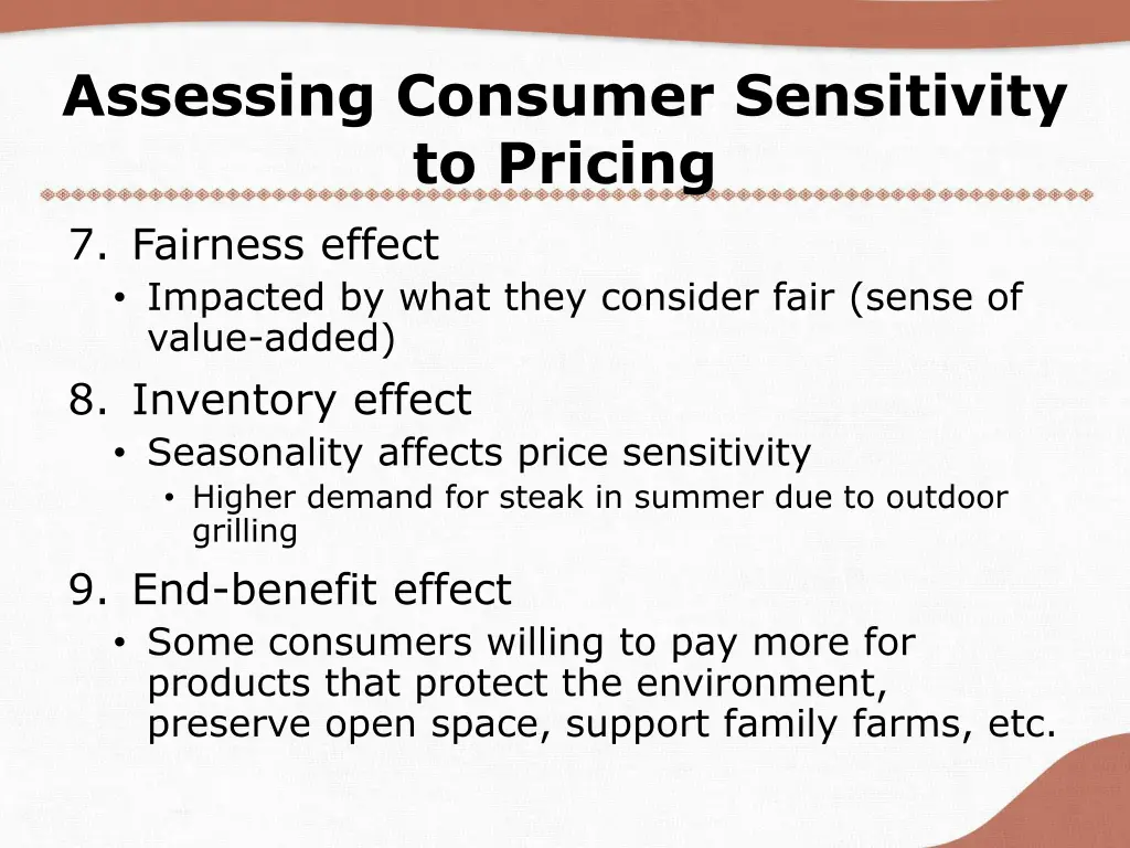 assessing consumer sensitivity to pricing 2