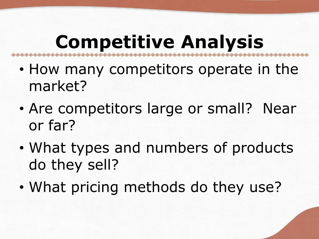 competitive analysis