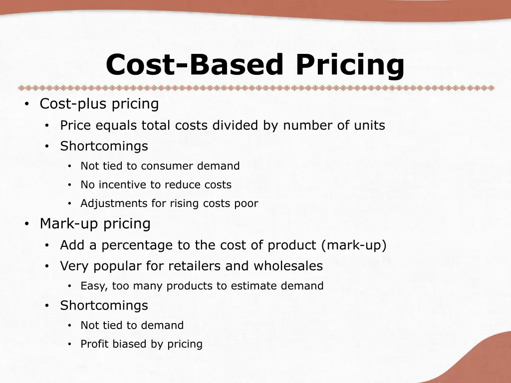 cost based pricing