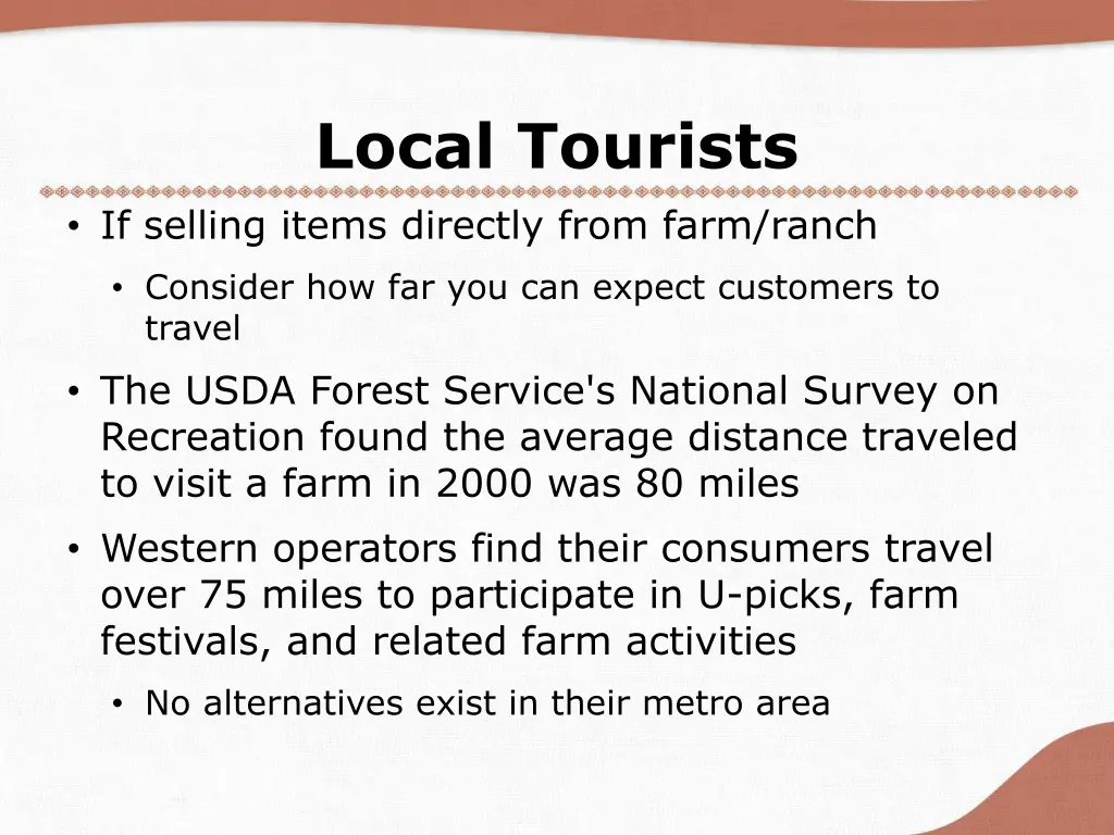 local tourists