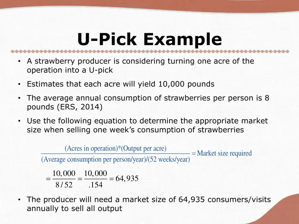 u pick example