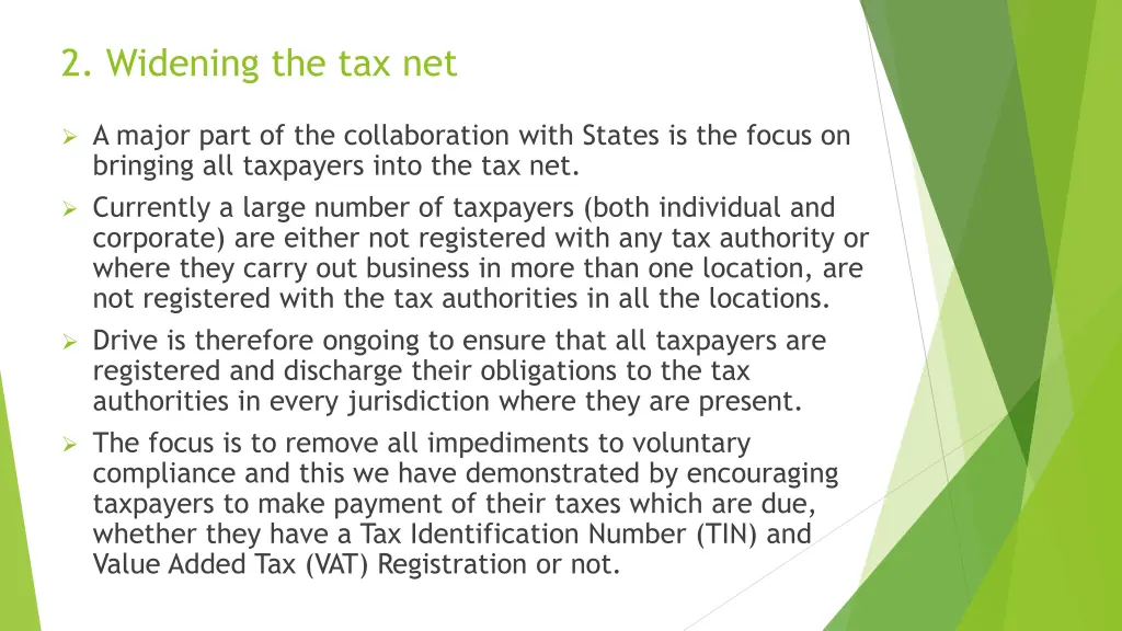 2 widening the tax net