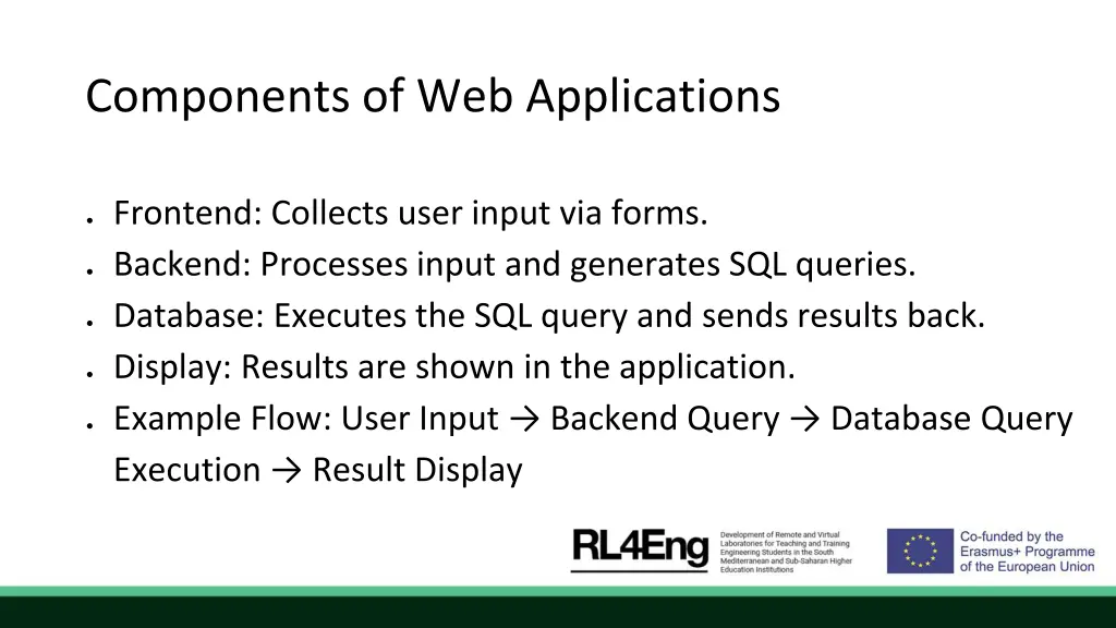 components of web applications