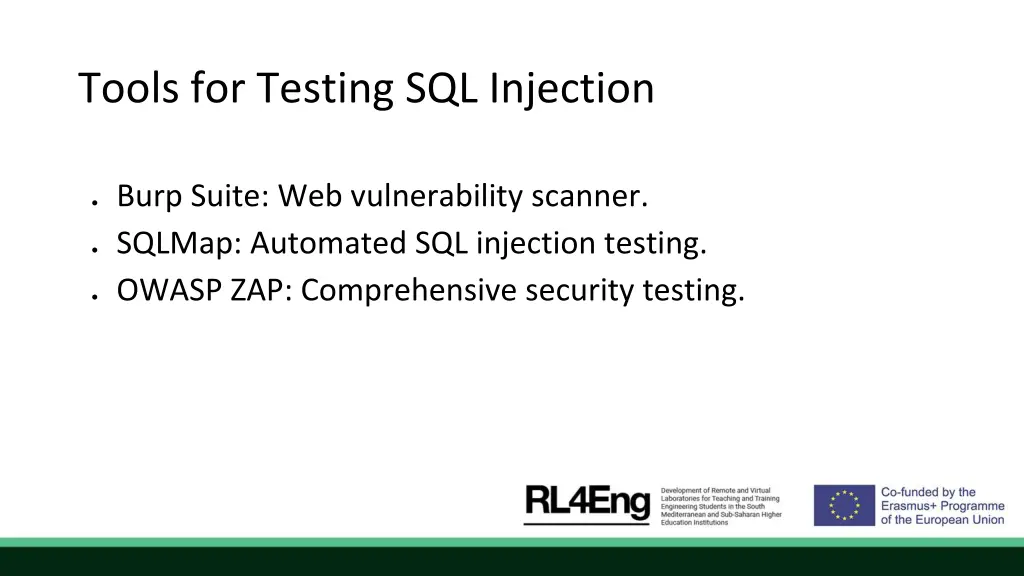 tools for testing sql injection