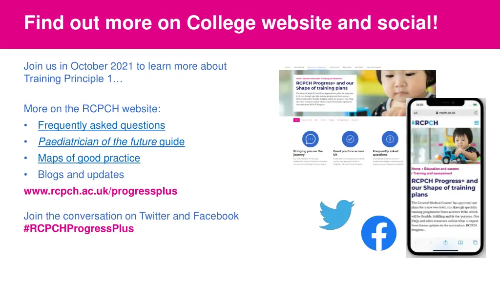 find out more on college website and social