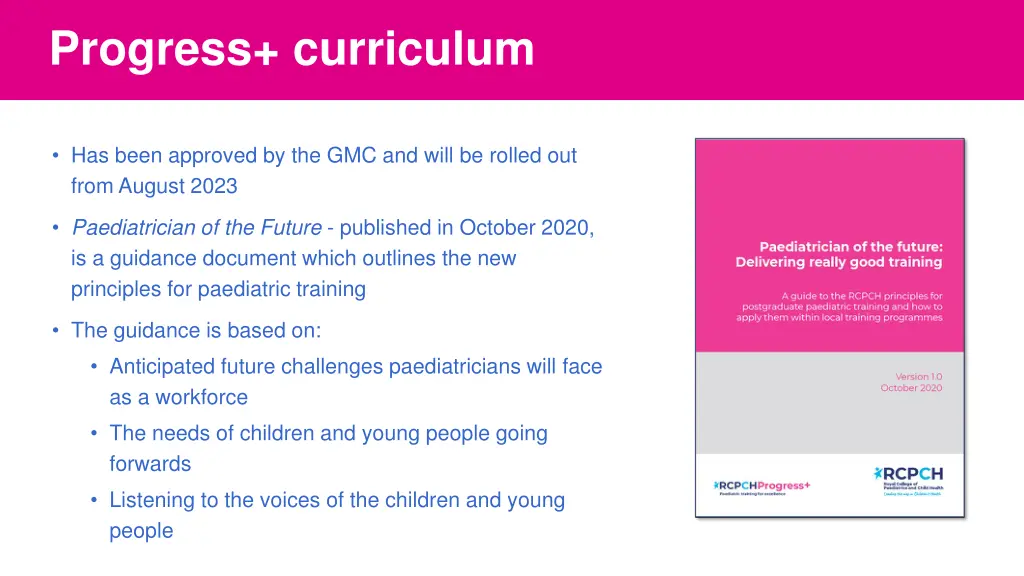 progress curriculum