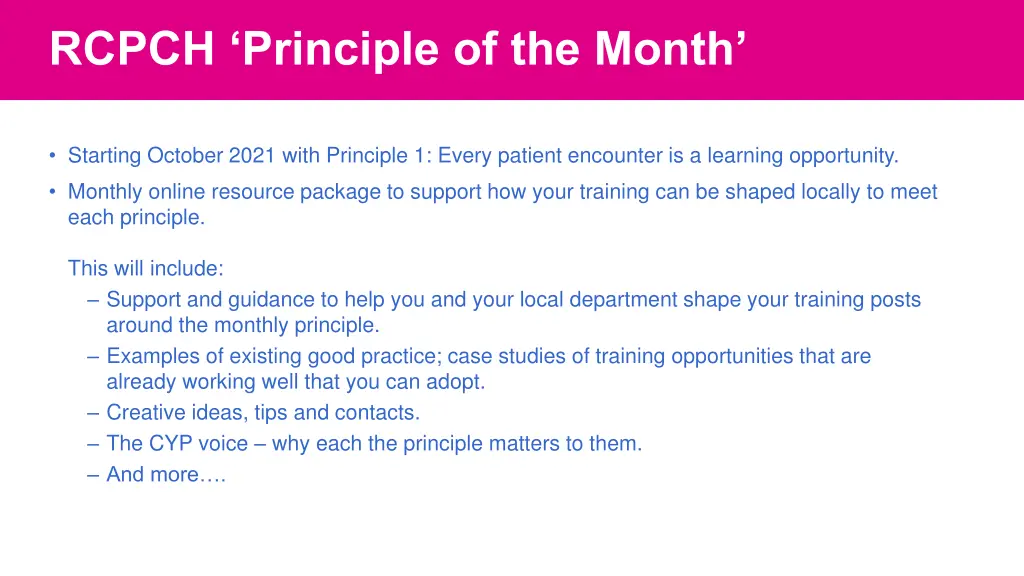rcpch principle of the month