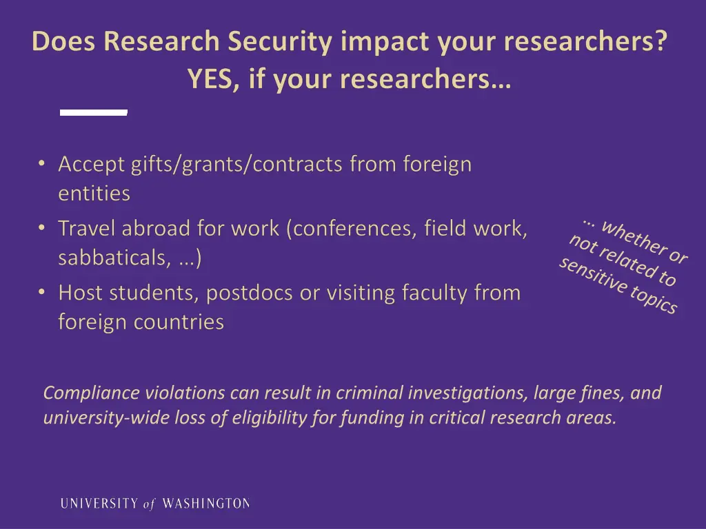 compliance violations can result in criminal