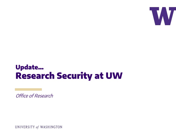 update research security at uw