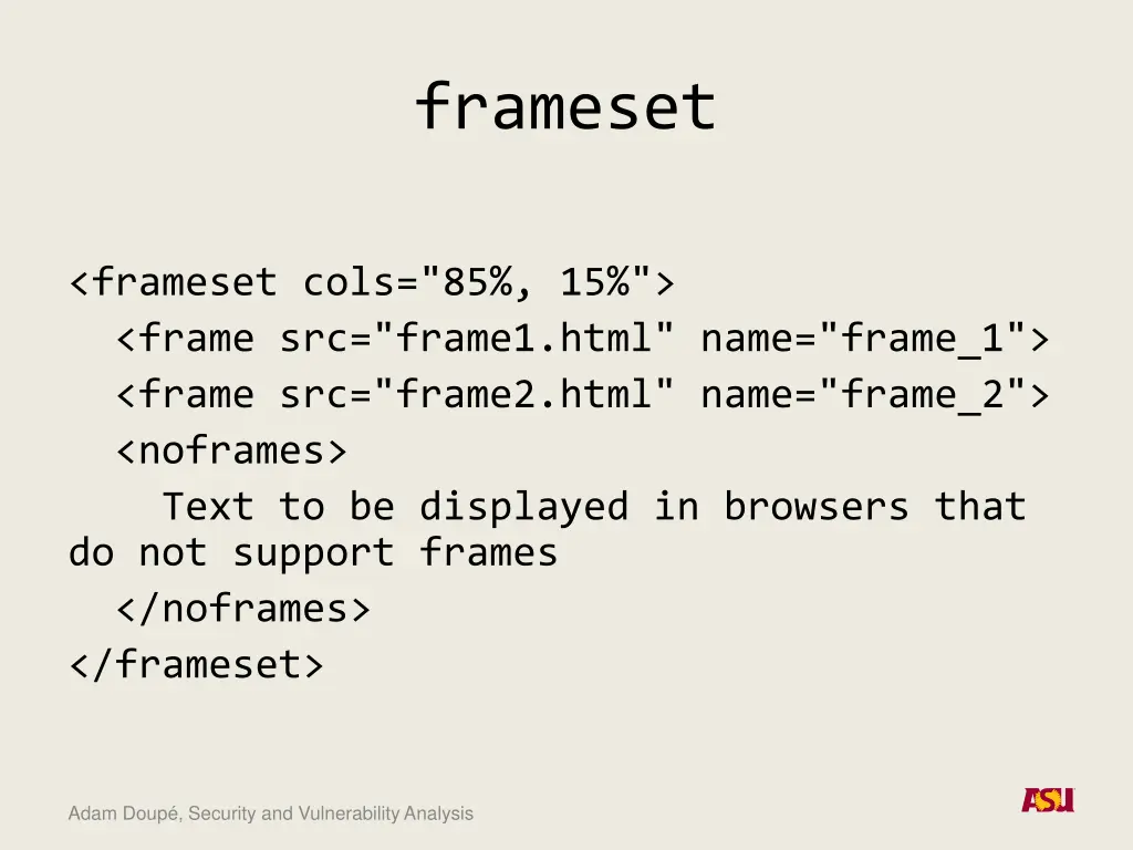 frameset