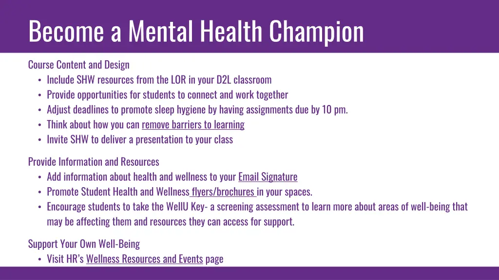 become a mental health champion
