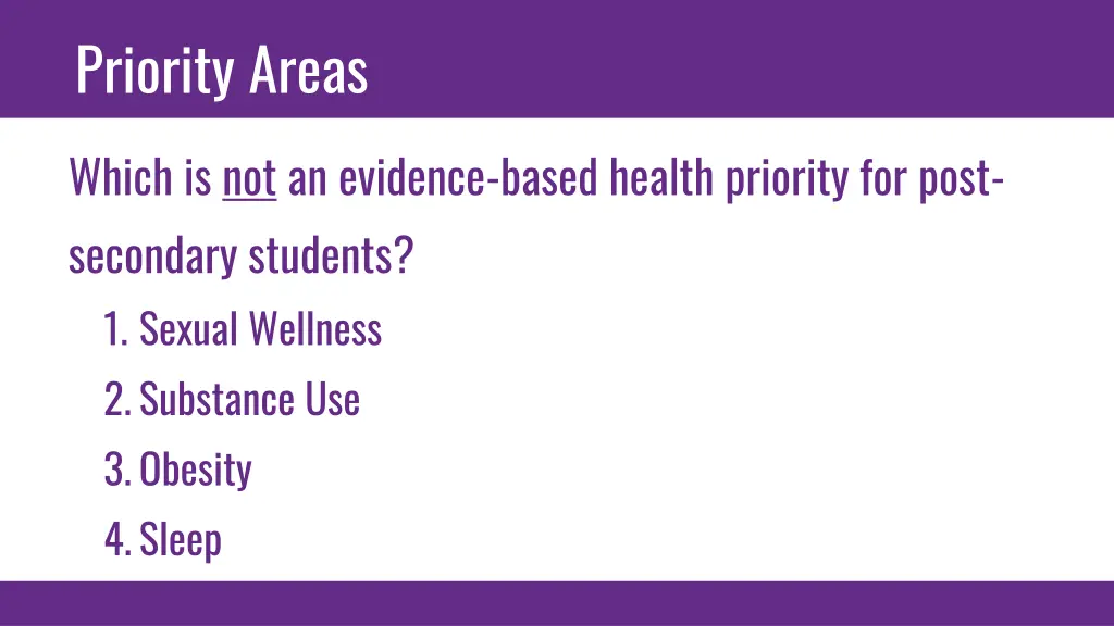 priority areas