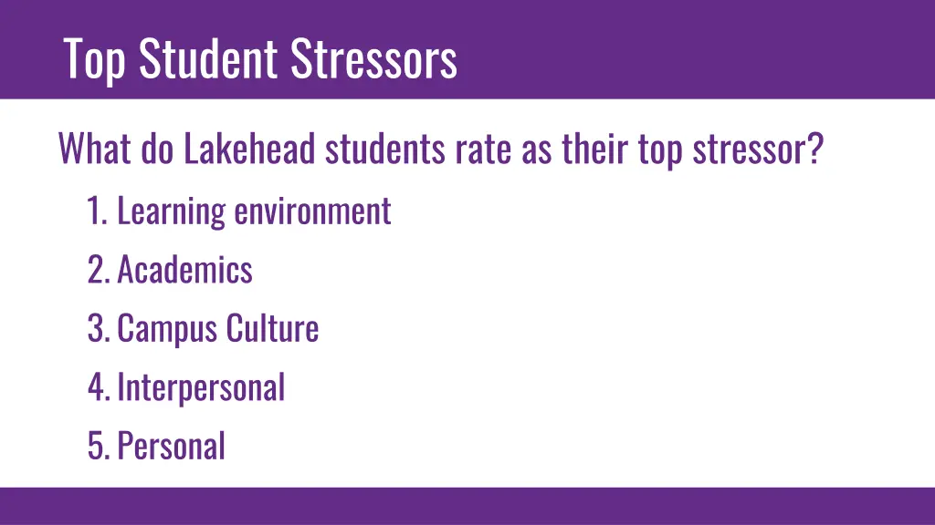 top student stressors