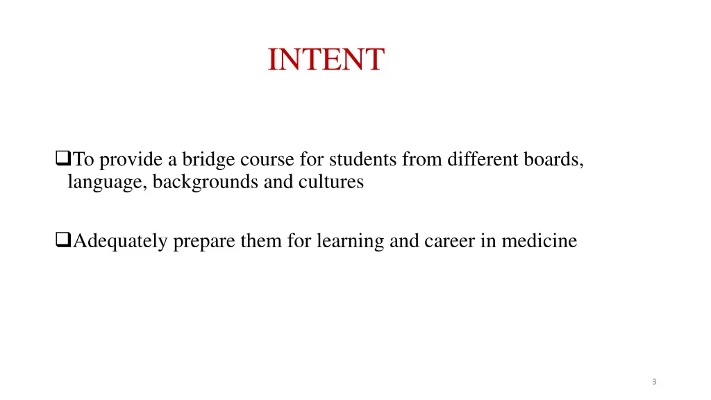 intent